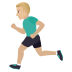 🏃🏼‍♂️ man running: medium-light skin tone display on JoyPixels